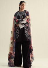 Coco Prints By Zara Shahjahan Printed Cambric 3 Piece Unstitched Suit CZS25PD4 D-9B SOL